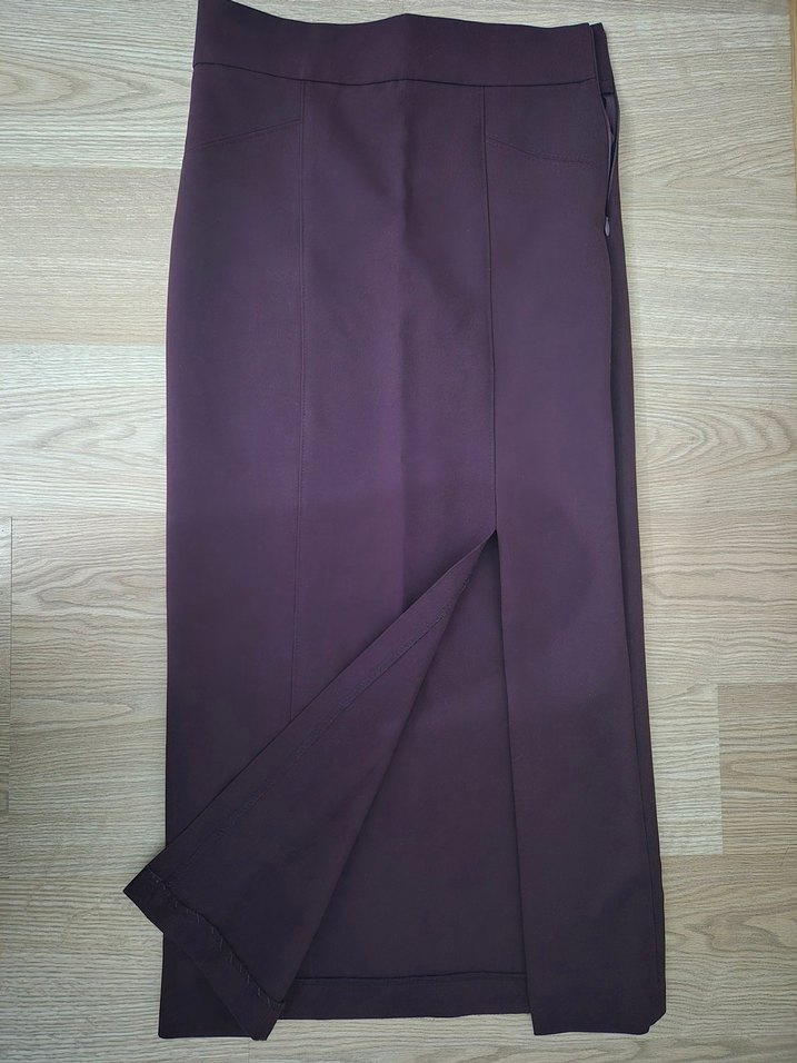 Kadın Mor Yandan Yırtmaçlı Uzun Etek - Görsel 2