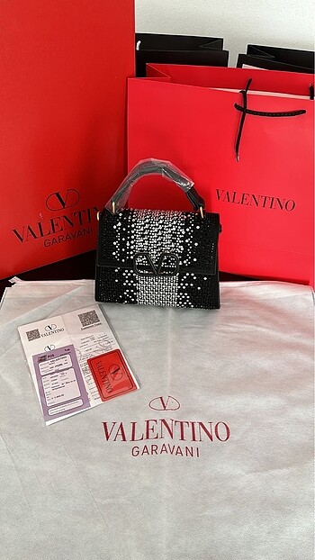 Valentino pırlanta kaplama çanta - Görsel 4