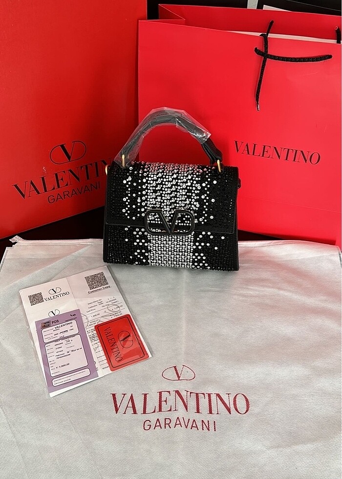 Valentino pırlanta kaplama çanta - Görsel 4