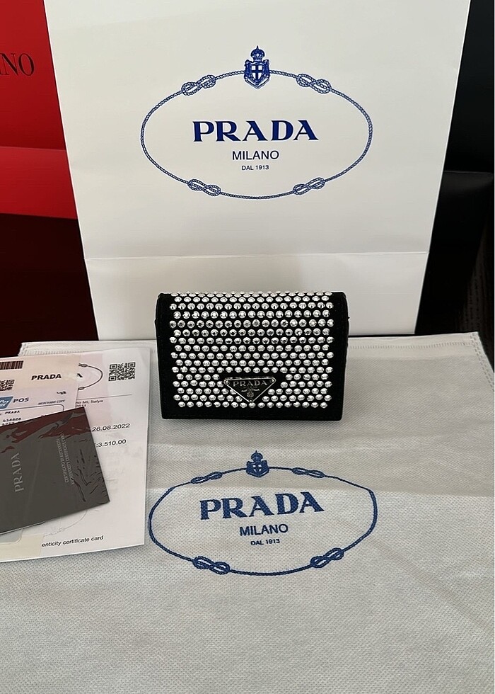 Prada swaroski el çantası - Görsel 2