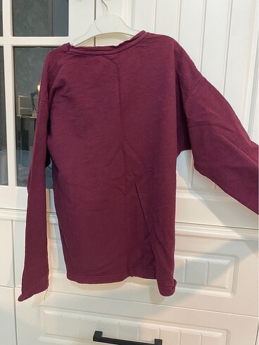 11-12 Yaş Beden bordo Renk Zara Tişört