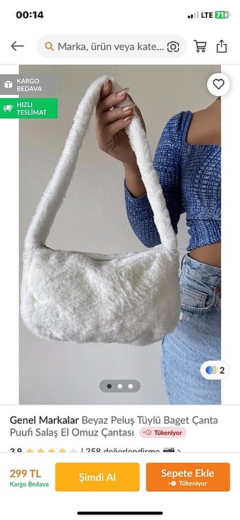 Trendyol & Milla peluş çanta