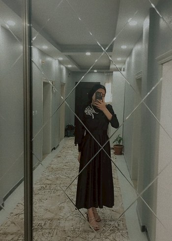 Siyah Uzun Salaş Gotik Elbise