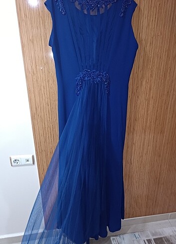Saks mavisi abiye elbise  - Görsel 5