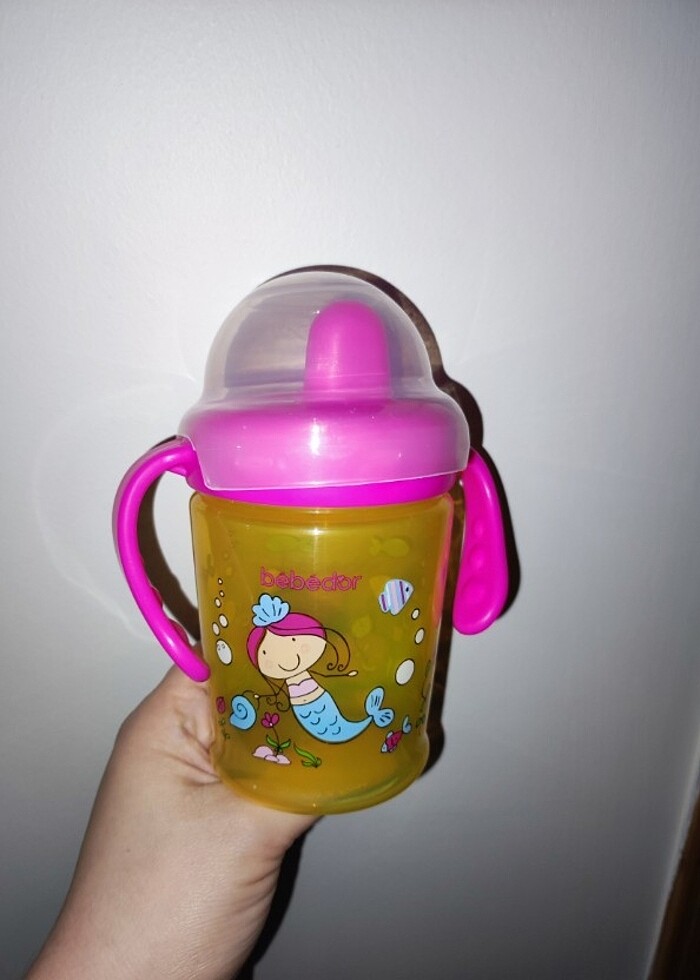 Bebedor Sert Uçlu Alıştırma Bardağı 270 ml 6+ Ay SARI DENİZKIZI
 - Görsel 4