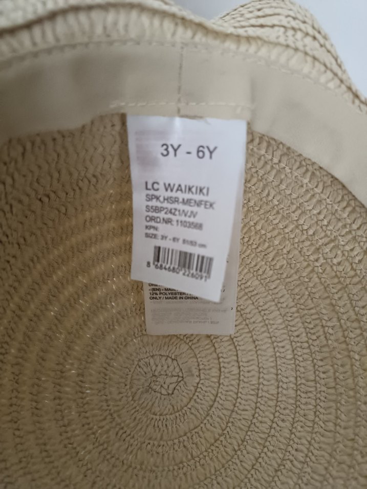 Bej Örgü kız çocuk Şapka Çiçek Detaylı - Görsel 5