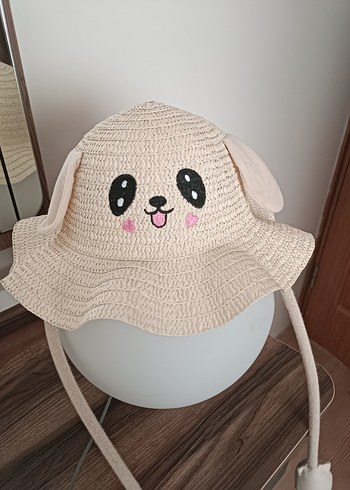 Nakışlı Bej Çocuk Şapkası - Görsel 5