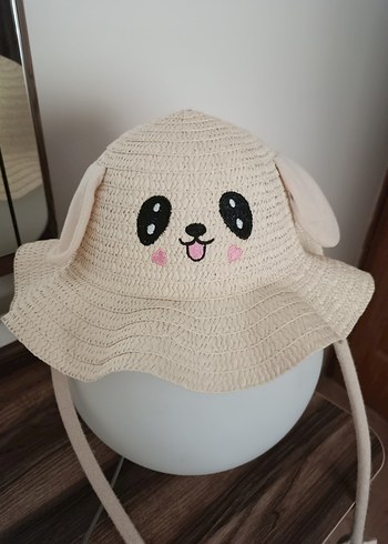 Nakışlı Bej Çocuk Şapkası - Görsel 6