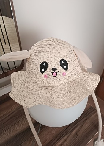 Nakışlı Bej Çocuk Şapkası - Görsel 4
