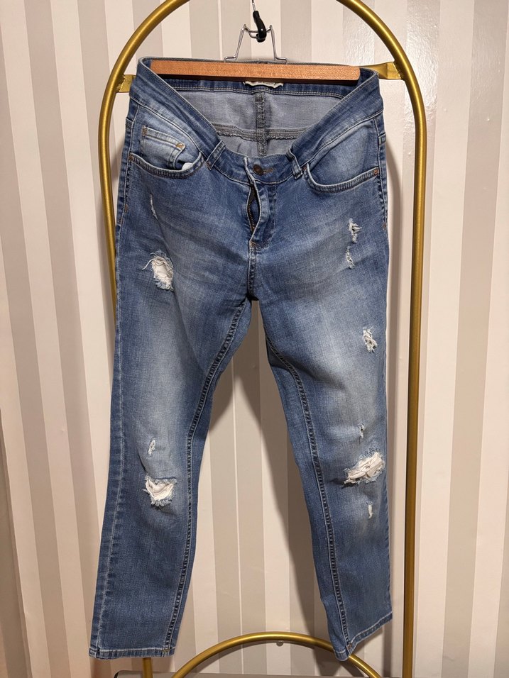 Kadın Mavi Denim Regular Fit Jean - Görsel 2