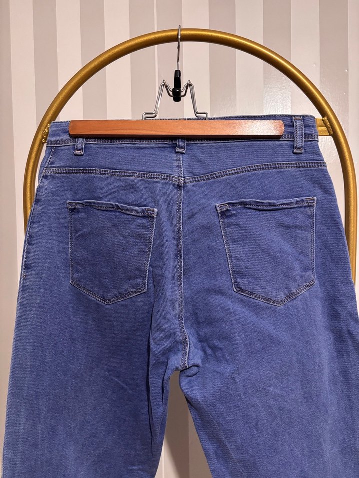 Mavi Midi Boy Kadın Denim Pantolon - Görsel 3