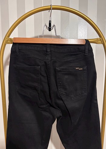 Siyah Kadın Denim Normal Boy Pantolon - Görsel 3