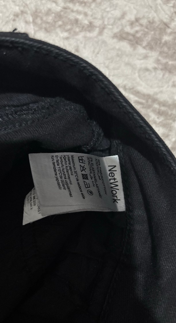 Siyah Kadın Denim Normal Boy Pantolon - Görsel 4