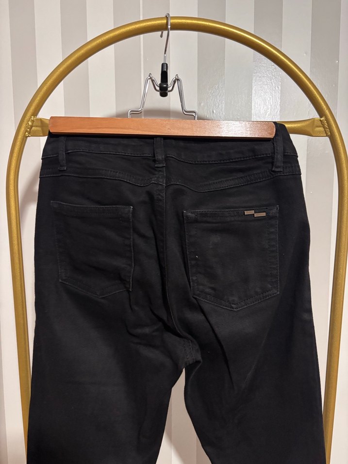 Siyah Kadın Denim Normal Boy Pantolon - Görsel 3