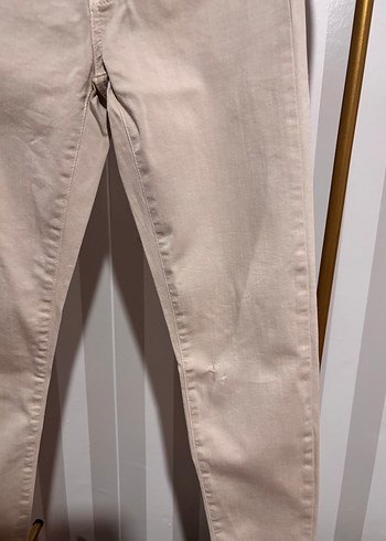 Bej Normal Kesim Kadın Denim Pantolon - Görsel 3