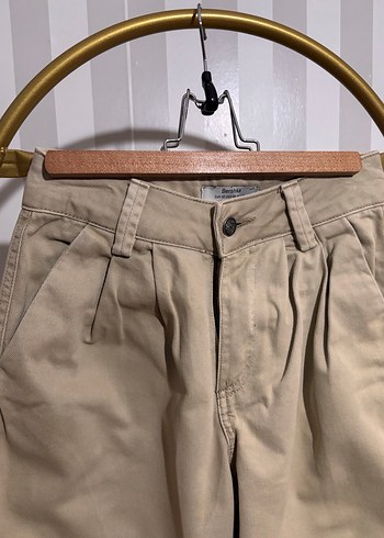 Bej Kadın Keten Salaş Pantolon - Görsel 2