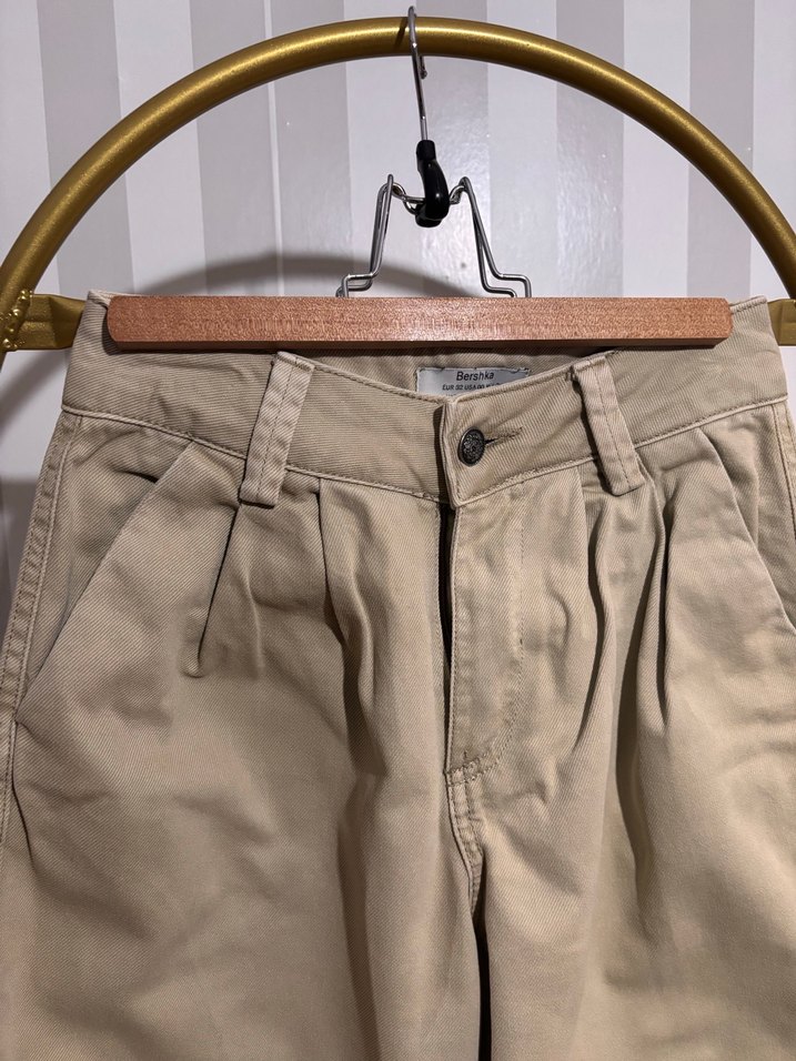 Bej Kadın Keten Salaş Pantolon - Görsel 2