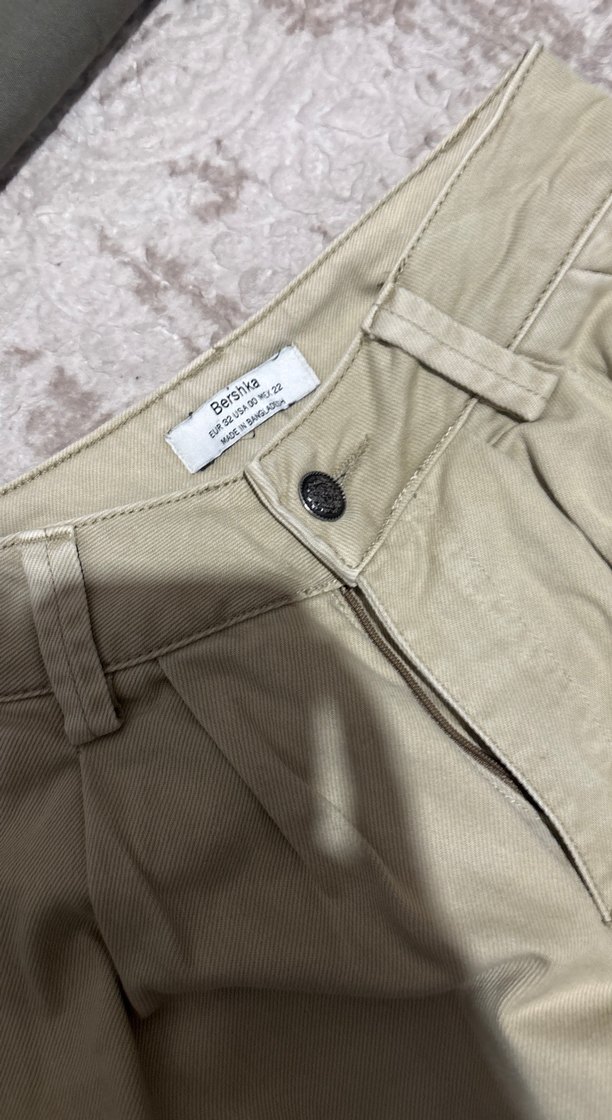 Bej Kadın Keten Salaş Pantolon - Görsel 3