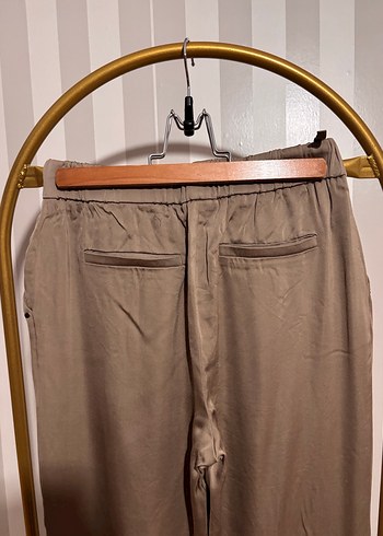 Nakışlı Kemerli Rahat Kesim Kadın Kumaş Pantolon - Görsel 4