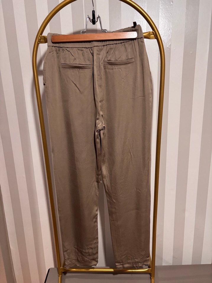 Nakışlı Kemerli Rahat Kesim Kadın Kumaş Pantolon - Görsel 3