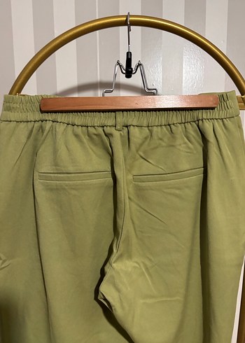 Kadın Haki Midi Kumaş Pantolon - Görsel 2