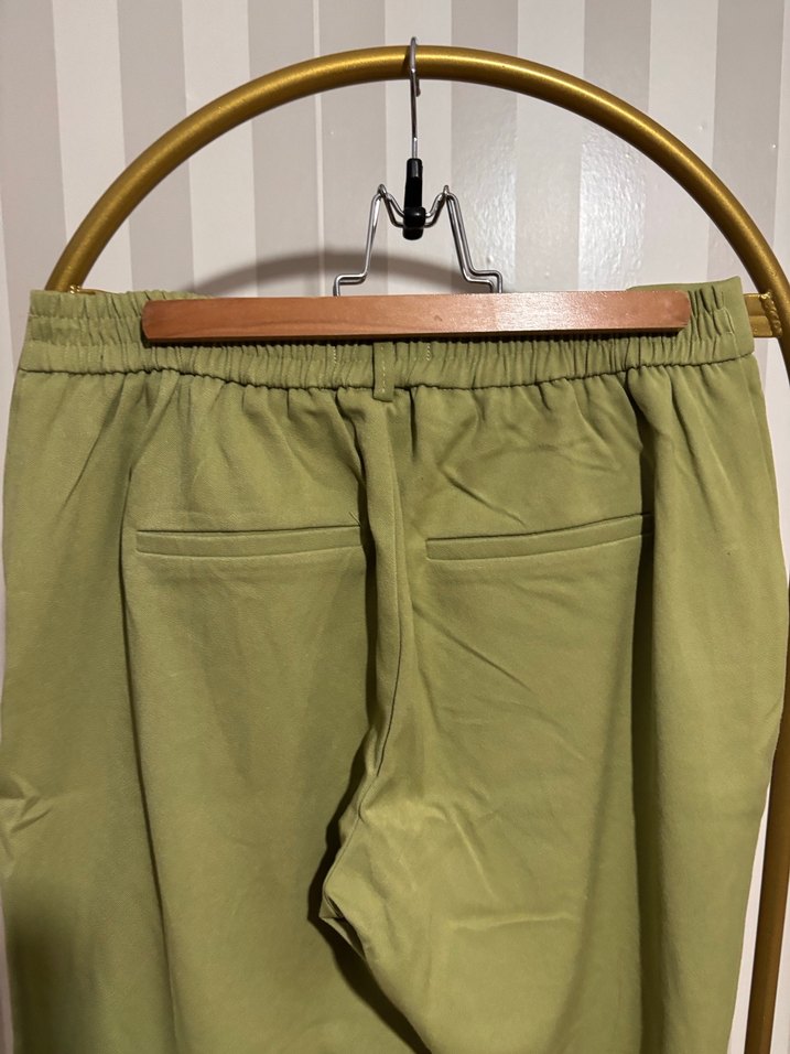 Kadın Haki Midi Kumaş Pantolon - Görsel 2
