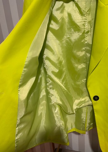 Sarı Düğmeli Kadın Blazer Ceket - Görsel 2