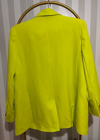 Sarı Düğmeli Kadın Blazer Ceket - Görsel 5