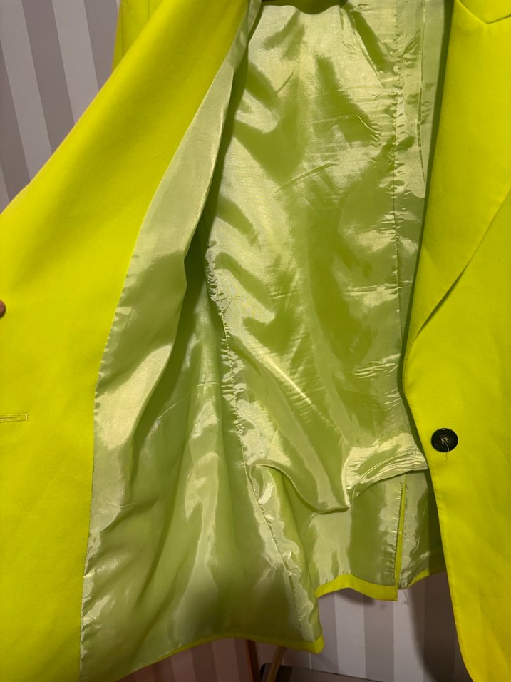 Sarı Düğmeli Kadın Blazer Ceket - Görsel 2