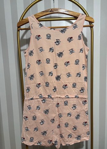 Düğmeli Pembe Bağcıklı Kadın Tulum - Görsel 2