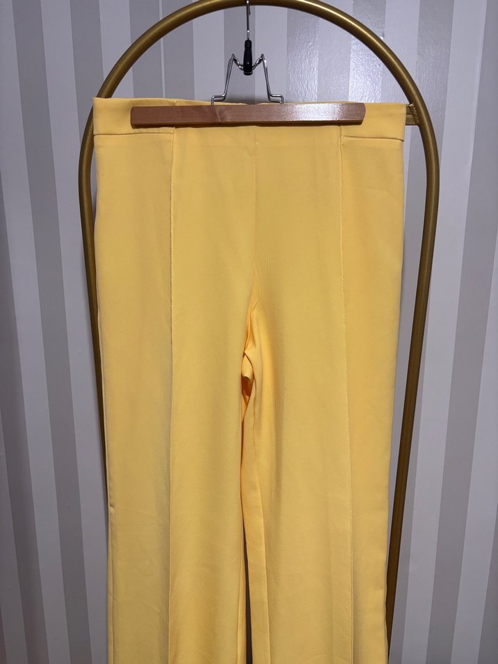 Sarı Uzun Kollu Kadın Blazer Ceket - Görsel 4