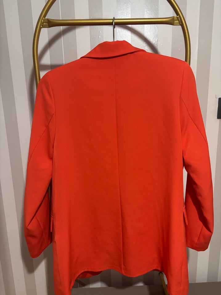 Kırmızı Mini Kadın Blazer Ceket - Görsel 4