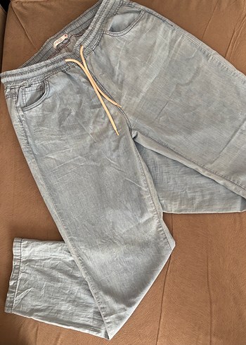 Kot Kadın Denim Rahat Kesim Pantolon