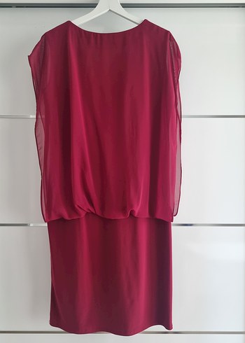 Payet ve şifon detaylı kısa abiye - Görsel 2