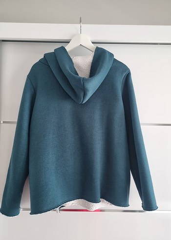 Diğer Petrol Yeşili Rahat Kapüşonlu Sweat