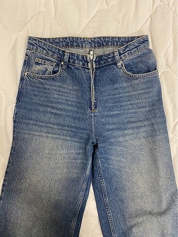 40 Beden mavi Renk TRENDYOLMILLA FERMUAR DETAYLI JEANS