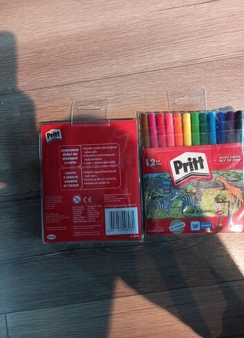 12li pritt keçeli kalem yeni