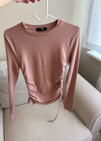 bershka yanı büzgülü bluz