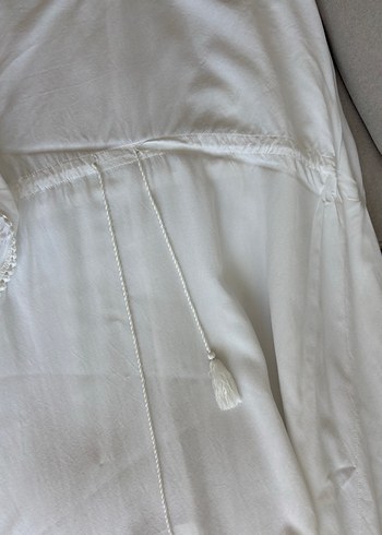 h&m beyaz plaj elbisesi - Görsel 5