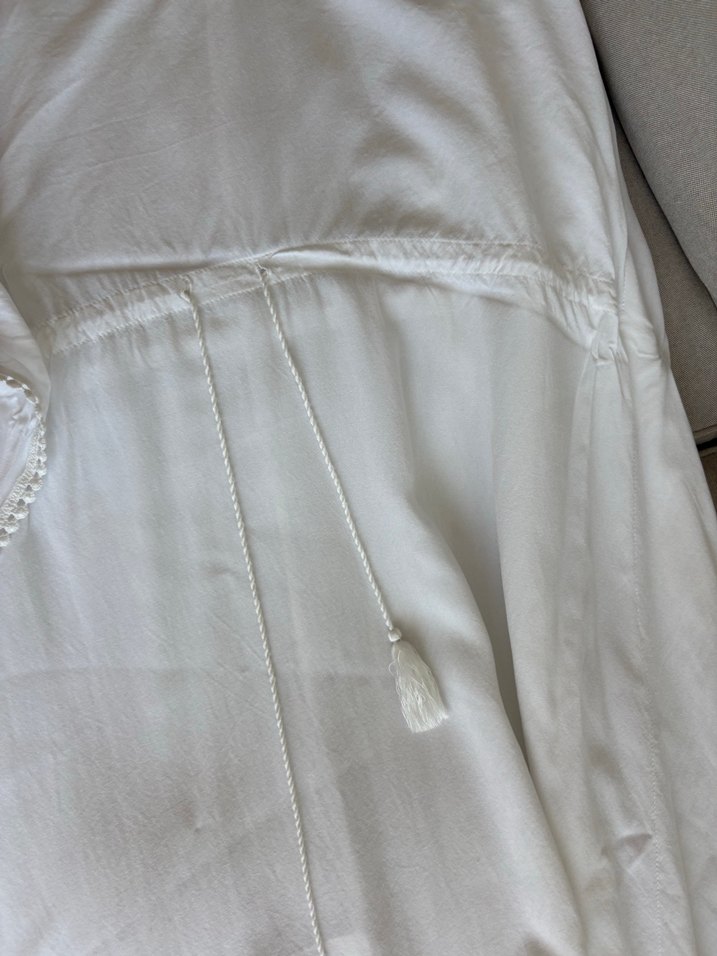 h&m beyaz plaj elbisesi - Görsel 5