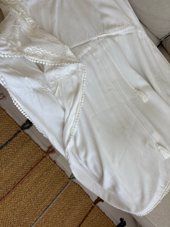 h&m beyaz plaj elbisesi - Görsel 4