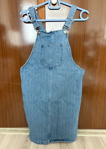Kadın Mavi Denim Askılı Midi Salopet defacto