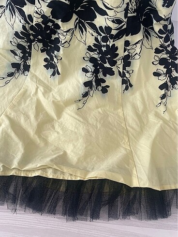s Beden sarı Renk vintage lolita y2k straplez elbise