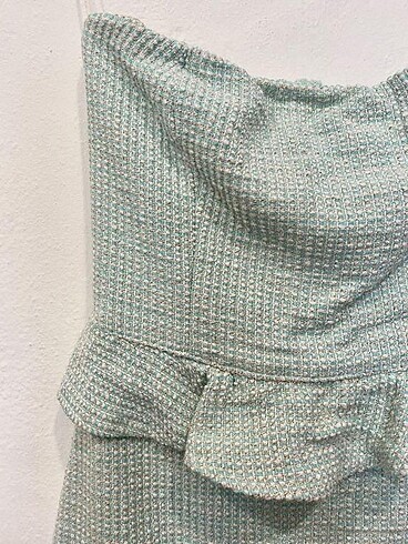 m Beden zara mint straplez tüvit elbise