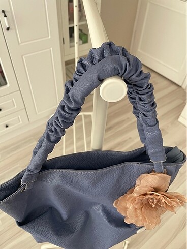 Beden VINTAGE MAVİ ÇİÇEKLİ ÇANTA