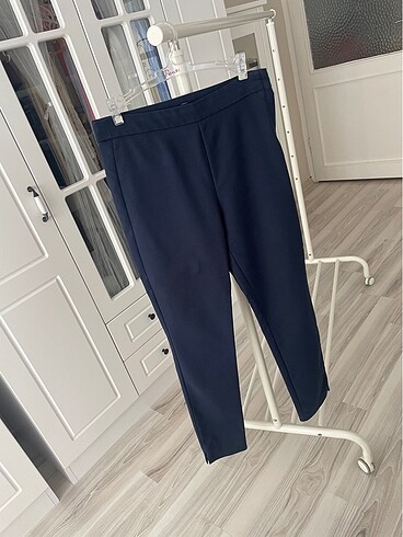 stradivarius lacivert kumas pantolon