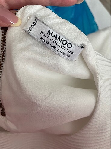 xs Beden beyaz Renk Mango beyaz elbise
