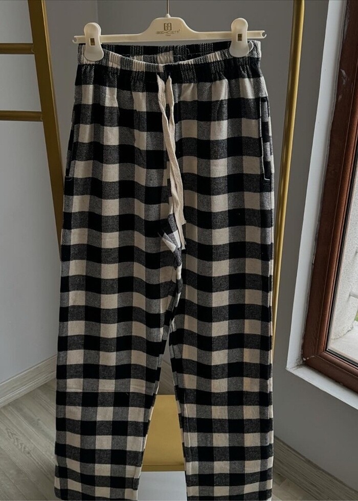 Ekose pijama kışlık - Görsel 3