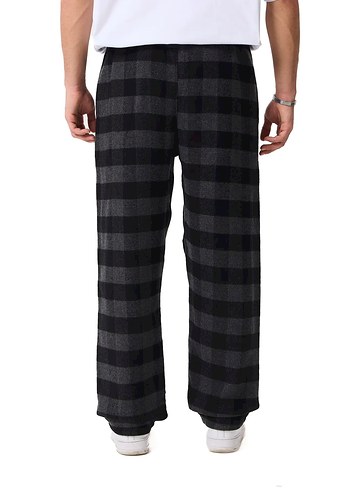 Street Wear Oversize Unisex Ekoseli Eşofman Altı - Görsel 8