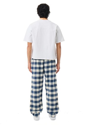 Street Wear Oversize Unisex Eşofman Altı - Mavi - Görsel 4